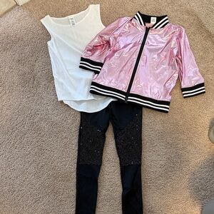 Weissman Shiny Pink Jacket Dance Costume Set
